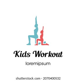 Kids Workout logo or symbol template design