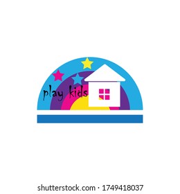 plantilla vectorial de logotipo para niños de todo el mundo