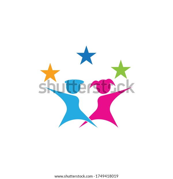 Kids World Logo Vector Template Stock Vector (Royalty Free) 1749418019 ...