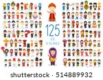 Kids of the World Vector Characters Collection: Set of 125 children of different nationalities in cartoon style.