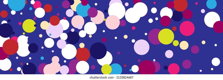 Kids Yellow Dark Pink Bright Green Composition. Multicolor Vibrant Indigo Children Circles Print. Color Bordo Blue Pastel White Red Illustration. Violet Beige Rainbow Purple Play Background.