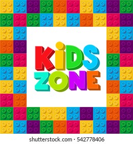 Kids Zone banner design. Children Playground. Vector illustration 