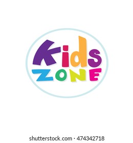 Kids Zone Banner Design Set Colorful Stock Vector (Royalty Free ...