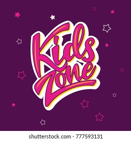 Kids Zone Banner. Vector illustration.