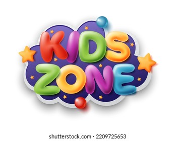 Kids Zone Cartoon Logo On White Stock Vector (Royalty Free) 2209725653 ...