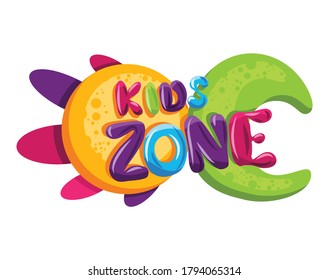 Kids zone. Children playground game room or center