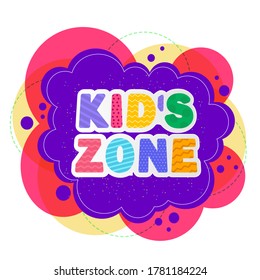 Afiche del concepto de zona infantil. Ilustración del vector.