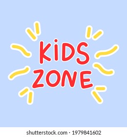Dibujo manual de zona infantil, aislado en fondo azul