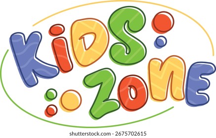 Ilustração do vetor de título da zona infantil