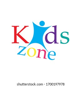 kids zone illustration logo vector