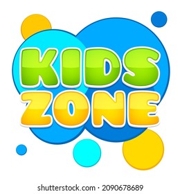 Kids Zone Logo Children Activity Area Stock Vector (Royalty Free ...