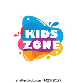 kids zone logo icon vector