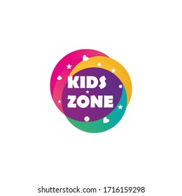 kids zone logo icon vector isolated
