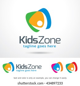 Kids Zone Logo Template Design Vector