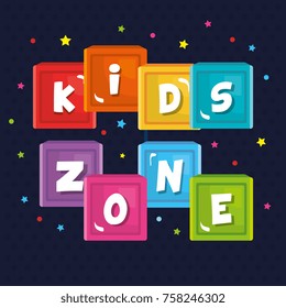 kids zone poster icon