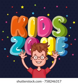 kids zone poster icon
