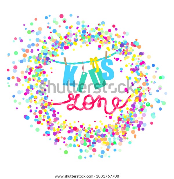 Kids Zone Vector Flat Banner Colorful Stock Vector Royalty Free