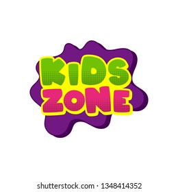 Kids zone vector logo illustration