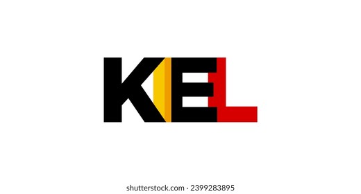 Kiel Deutschland, modern and creative vector illustration design featuring the city of Germany for travel banners, posters, web, and postcards.