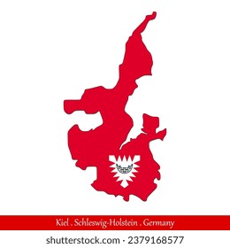 Kiel Flag - Schleswig-Holstein,Germany (EPS) svg