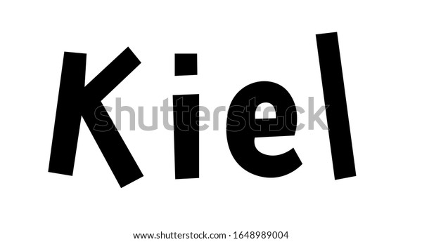 Kiel Hand Drawn Vector Lettering German Stock Vector (Royalty Free ...