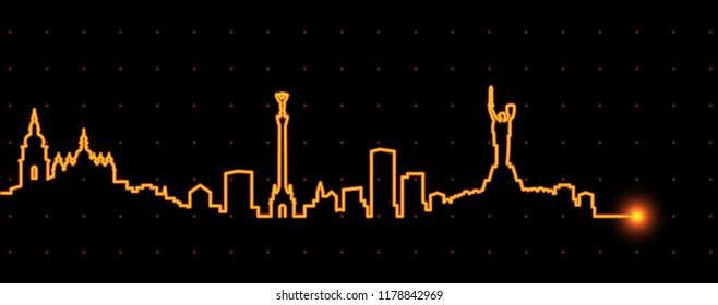 Kiev Light Streak Skyline