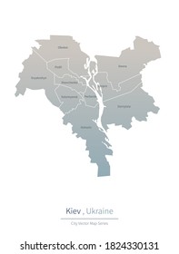 Kiev Map. a major city in the Ukraine.