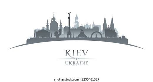 Kiev Ukraine city skyline silhouette. Vector illustration