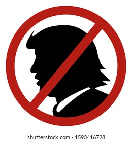 Kiev, Ukraine, December 19, 2019: impeachment of U.S. President Donald Trump. Trump head silhouette with impeachment inscription. vector illustration