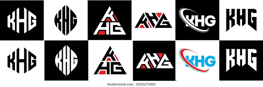 KIG Buchstaben Logo Design im Sechs-Stil. KIG Polygon, Kreis, Dreieck, Sechseck, flach und schlicht mit schwarz-weißem Farbvariationsbuchstaben Logo in einer Zeichenfläche. KIG minimalistisches und klassisches Logo