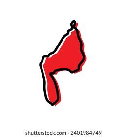 Kigoma region of Tanzania vector map illustration.