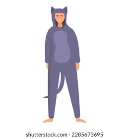 Kigurumi cat icon cartoon vector. Party animal. Costume friend