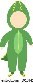 kigurumi dinosaur flat simple trenndy illustration