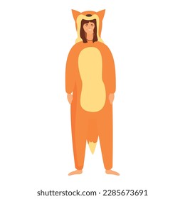 Kigurumi fox icon cartoon vector. Party animal. Costume pajama