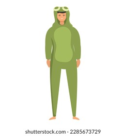 Kigurumi frog icon cartoon vector. Party animal. Clothing adult