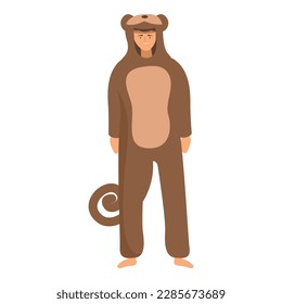 Kigurumi monkey icon cartoon vector. Party animal. Costume friend