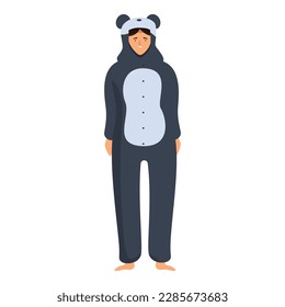 Kigurumi panda icon cartoon vector. Party animal. Bedroom adult