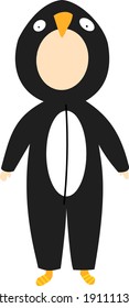 kigurumi penguin flat simple trenndy illustration
