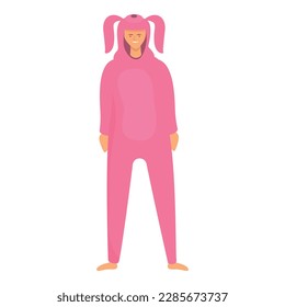 Kigurumi rabbit icon cartoon vector. Party character. Animal funny