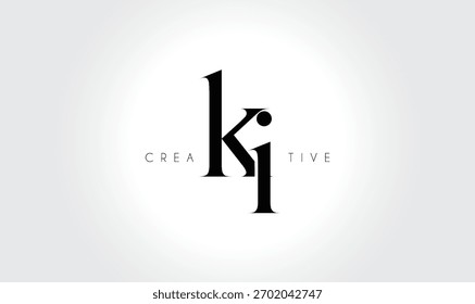 KIki Elegant Serif Monogram Logo - Luxo Letra Tipográfica em Minúsculas para Marca Moderna