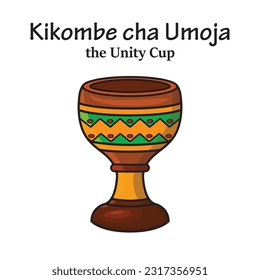 Kikombe cha umoja is traditional symbol of Kwanzaa design vector flat modern isolated illustration