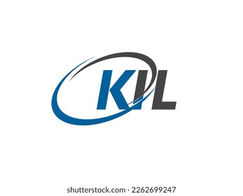 KIL letter creative modern elegant swoosh logo design