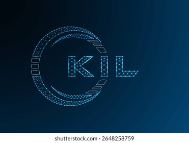KIL low poly letter logo vector design. KIL lower poly logo design. Low poly logo.