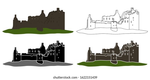 Kilchurn Castle in front view