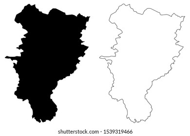 Kildare County Council (Republic Of Ireland, Counties Of Ireland) Map Vector Illustration, Scribble Sketch Kildare Map