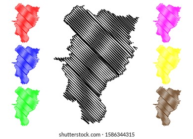 Kildare County Council (Republic Of Ireland, Counties Of Ireland) Map Vector Illustration, Scribble Sketch Kildare Map
