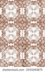 Kilim and Aztec Vector Pattern Rugs and Carpets with Grunge and distressed texture
