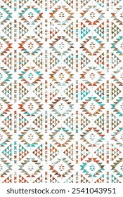 Tapetes e tapetes com textura grunge e angustiada de padrão vetorial kilim e asteca
