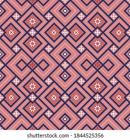 Kilim bohemian seamless pattern for printed fabrics in vector format, repeatable in rectangular shape. All element of the patterns are grouped and layer