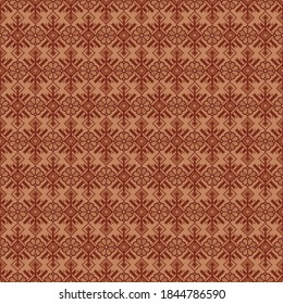 Kilim bohemian seamless pattern for printed fabrics in vector format, repeatable in rectangular shape. All element of the patterns are grouped and layered per each color. Easy to use and to edit for v